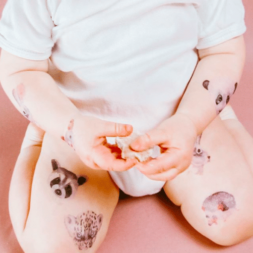 bio gyerek ideiglenes tetoválás állati barátok nuukk