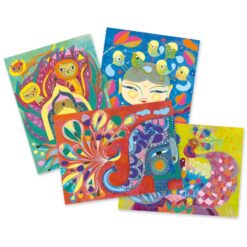 Művészeti műhely, festés | Indiai hangulat miniart