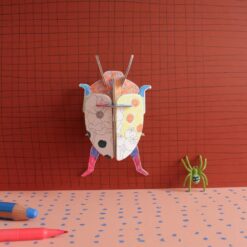 karton katicabogár studio roof 3d pop up szinező