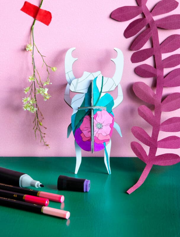 Karton szarvasbogár | Csináld magad készlet miniart