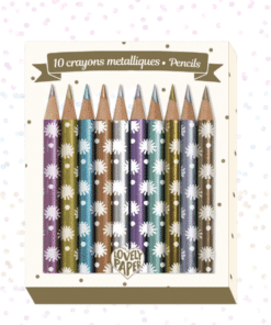 djeco Mini metálszínű ceruza, 10 szín - 10 Chichi mini metalic pencils miniart