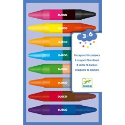 dejco 8 duplavégű zsírkréta - 8 twins crayons miniart