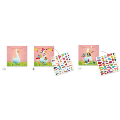 djeco Matricázó képkészítés - Alkoss állatokat! - Create animals miniart