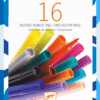 djeco Kreatív eszközök -16 darabos filctoll - 16 thin markers miniart
