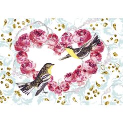 djeco Csillámkép készítő - Csillogó madarak - Glitter birds miniart