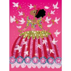 djeco Csillámkép készítő - Csillogó ruhák - Glitter dresses miniart