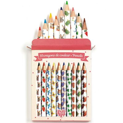 Mini színes ceruza, 10 szín - 10 Aiko mini coloured pencils miniart