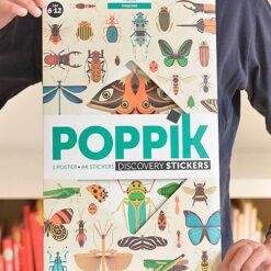 Kreatív, fejlesztő óriásplakát, 44 matricával - Rovarok | Poppik miniart