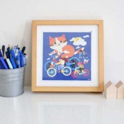 Kreatív, fejlesztő 3 db illusztrált kártya, 105 puzzle matricával - Cicák | Poppik miniart