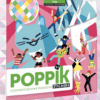 Kreatív, fejlesztő 3 db illusztrált kártya, 105 puzzle matricával - Cicák | Poppik miniart matricás posztet