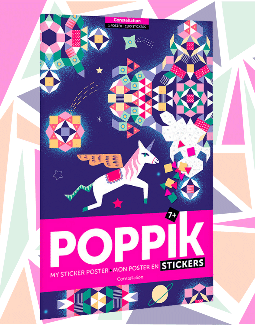 Kreatív, fejlesztő poszter, 1000 matricával - Csillagkép | Poppik miniart