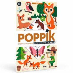 Kreatív, fejlesztő óriásplakát, 60 matricával - Erdő | Poppik MINIART