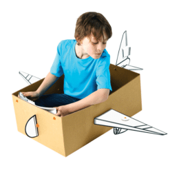 BoxProps Közlekedés - Repülőgép - Aeroplane miniart makedo