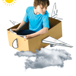 BoxProps Közlekedés - Repülőgép - Aeroplane miniart makedo
