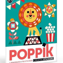 Kreatív, fejlesztő poszter, 750 matricával - Cirkusz | Poppik miniart