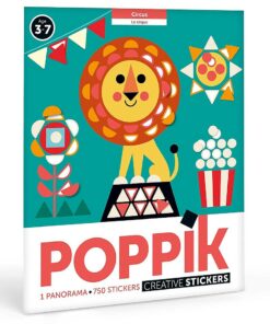 Kreatív, fejlesztő poszter, 750 matricával - Cirkusz | Poppik miniart