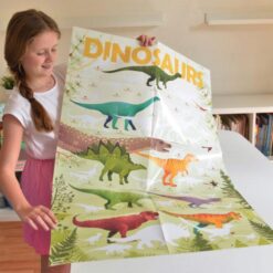 Kreatív, fejlesztő óriásplakát, 32 matricával - Dinoszaurusz | Poppik MiniArt