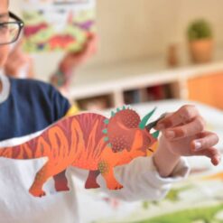 Kreatív, fejlesztő óriásplakát, 32 matricával - Dinoszaurusz | Poppik MiniArt