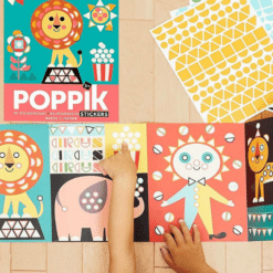 Kreatív, fejlesztő poszter, 750 matricával - Cirkusz | Poppik miniart
