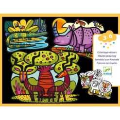 Bársonyszínező - Állatok a szavannán - Animals of the savannah djeco miniart