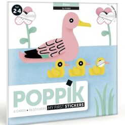 Kreatív, fejlesztő poszter, 96 matricával - vízi állatok | Poppik miniart