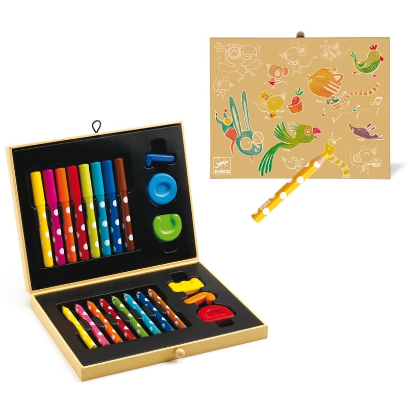 DJECO - DESIGN BY Kicsik színes készlete - Box of colours for toddlers