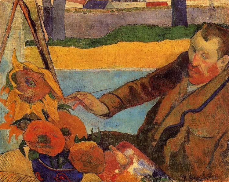 gauguin-Van Gogh napraforgót fest-miniart