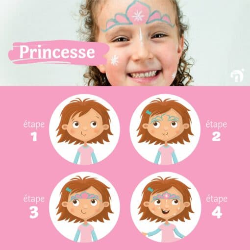 hercegnő, unikornis, gyerek bio arcfesték