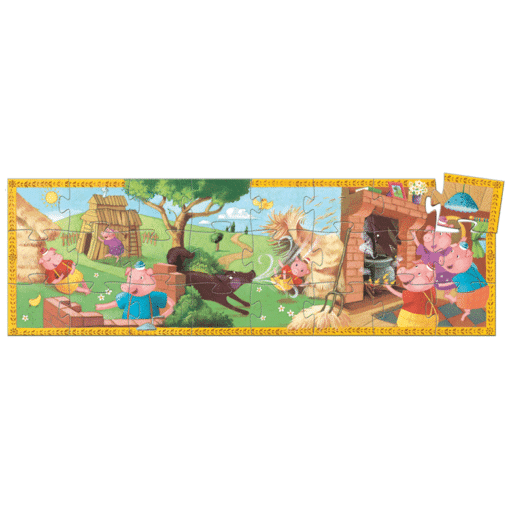 Formadobozos puzzle - A 3 kismalac - The 3 little pigs