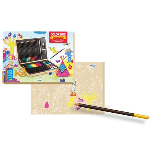 djeco Kreatív készlet - Festő és rajz készlet - Color box