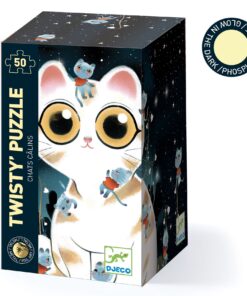 Varázs puzzle - Macskusz - Cuddly cats - 50 pcs djeco foszforeszkáló