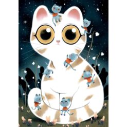 Varázs puzzle - Macskusz - Cuddly cats - 50 pcs djeco foszforeszkáló