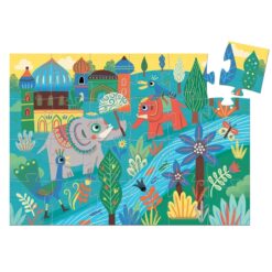 djeco Formadobozos puzzle - Haathee és barátai - Haathee, Asian elephant - 24pcs