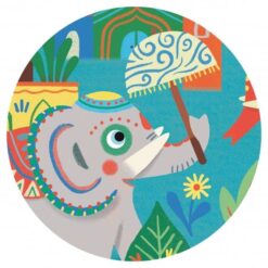 djeco Formadobozos puzzle - Haathee és barátai - Haathee, Asian elephant - 24pcs