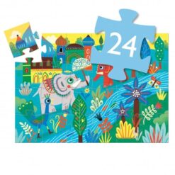 djeco Formadobozos puzzle - Haathee és barátai - Haathee, Asian elephant - 24pcs