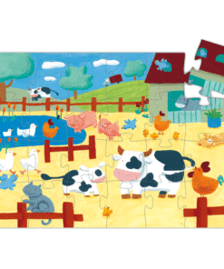 djeco Formadobozos puzzle - Bocik és tehenek - The cows on the farm