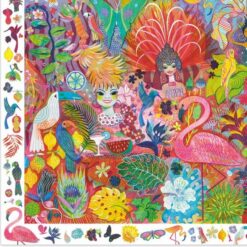 Megfigyeltető puzzle - Riói karnevál, 200 db-os - Rio Carnival djeco megfigyelő puzzle