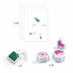 djeco Kreatív nyomdakészlet - Virág lánykák - Flower girls