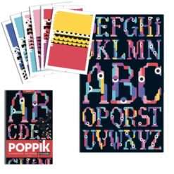 Kreatív, fejlesztő poszter, 1600 matricával – ABC | Poppik