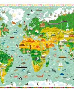 djeco Megfigyeltető puzzle - Lenyűgöző világ - Around the world