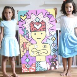 Kreatív, fejlesztő poszter, 1600 matricával – Pop Art | Poppik