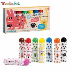 Moulin Roty - Csinoskák - 8 db Pöttyöző marokfilc dobozban
