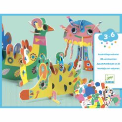 Kollázs műhely - 3D állatok - Three 3D animals djeco