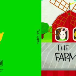 Fejlesztő játék kerek dobozban – padló puzzle és könyv, farm | Sassi