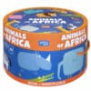 Fejlesztő játék kerek dobozban – padló puzzle és könyv, Afrika állatai | Sassi