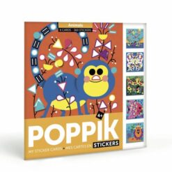 Kreatív, fejlesztő kártya, 360 matricával | Állatok poppik
