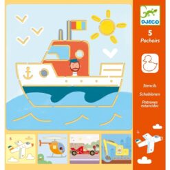 djeco Rajzsablonok - Járművek és társaik - Transports & co