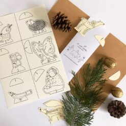 erdő állatai adventi színező