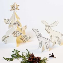 erdő állatai adventi színező