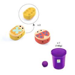 djeco Gyurmaformázó készlet - Bogaras - Myplastibugs